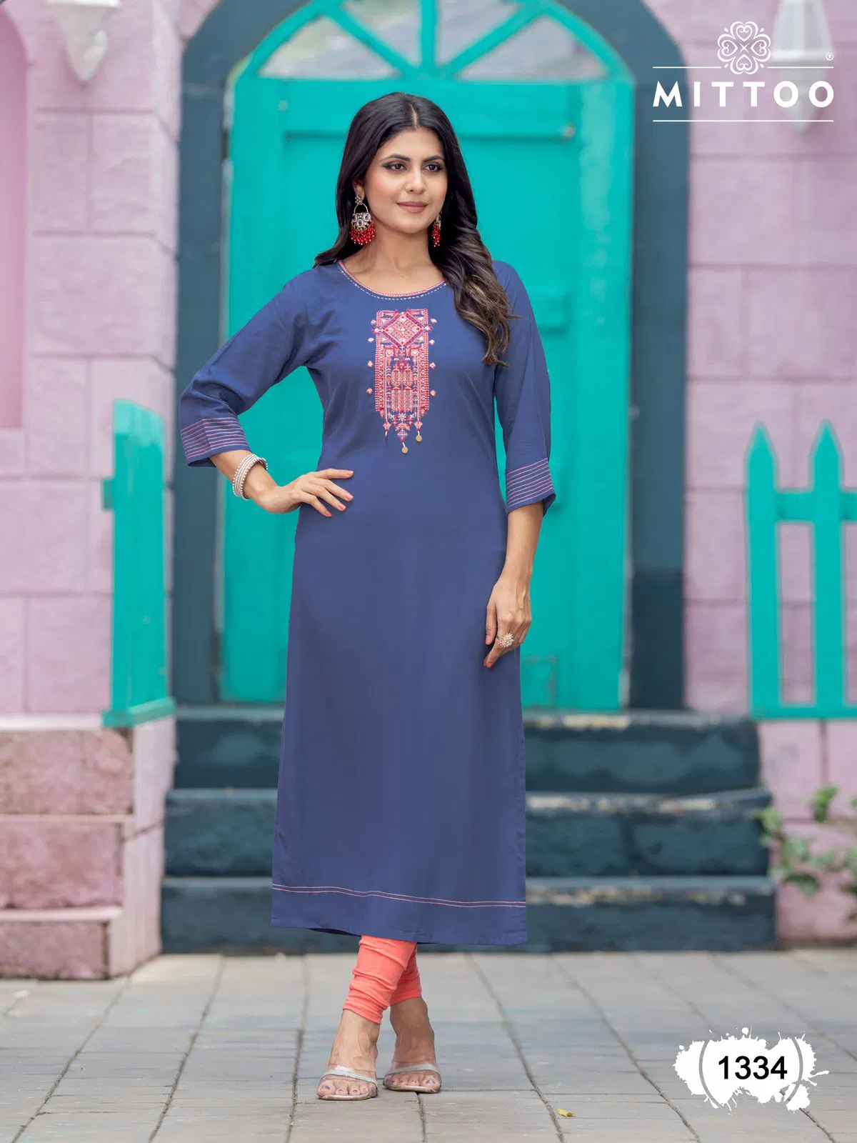 Palak Vol 39 By Mittoo Rayon Embroidery Wholesale Kurtis Suppliers In Mumbai